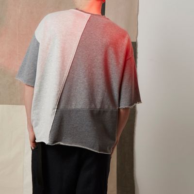 Grey Design Forum colour block T-shirt